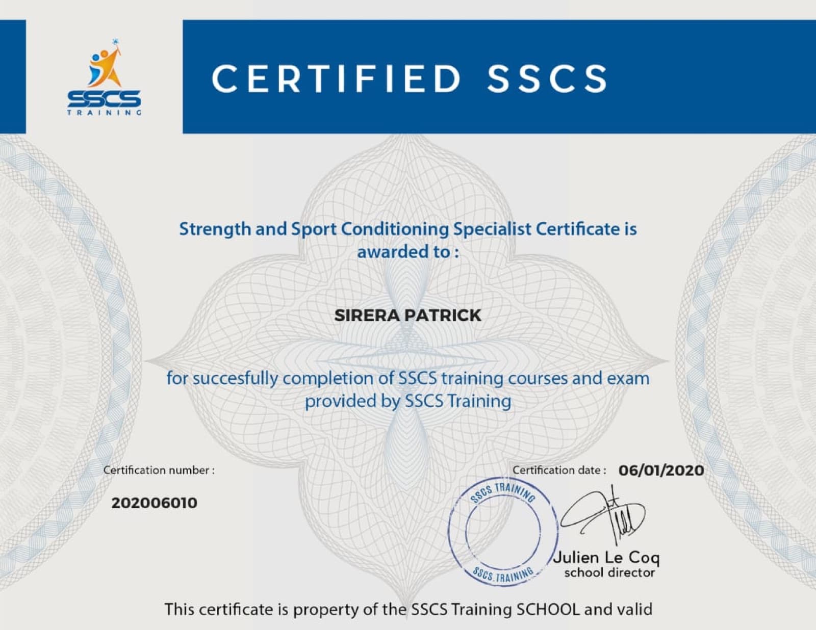 Certification SSCS (US)